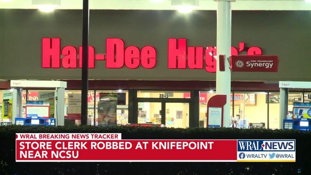 Store clerk robbed at knifepoint in Raleigh