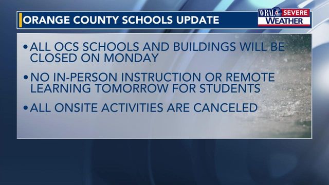 Orange County School District closes Monday ahead of potential severe weather
