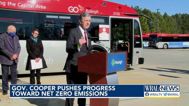 Gov. Cooper pushes progress towards net zero emissions