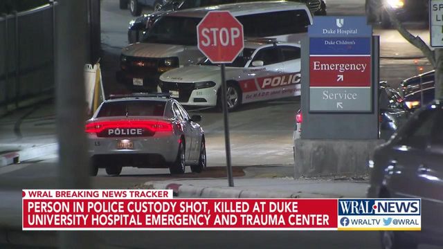 Man in police custody shot, killed by Duke officer at emergency room 