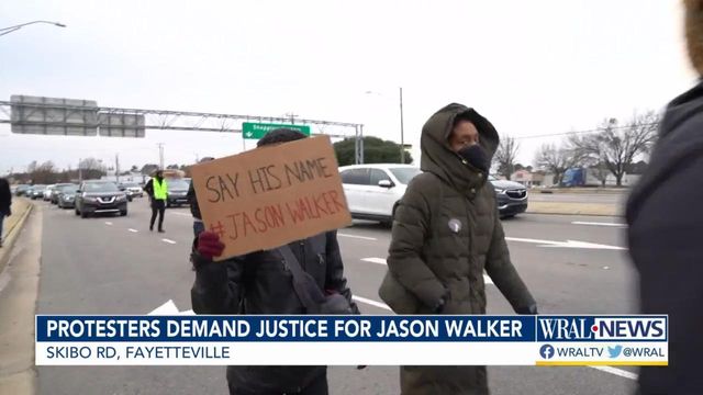 Protestors in Fayetteville demand release of all body cam video in Jason Walker case