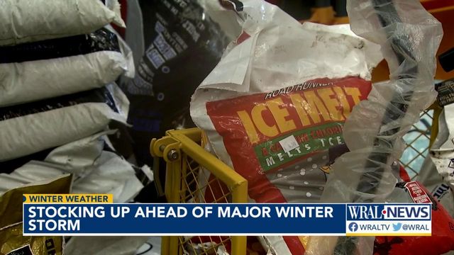 Stocking up ahead of the major winter storm