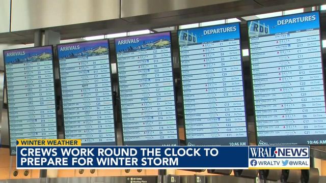 RDU crews work around the clock to prepare for winter storm
