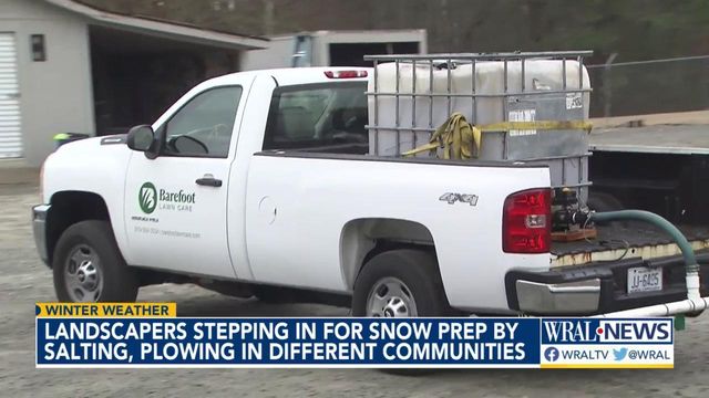 Landscapers helping with salting, plowing across the Triangle 