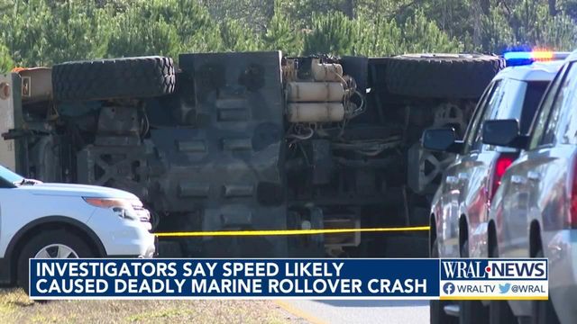 Investigators say speed a factor in Camp Lejeune crash