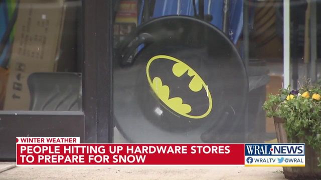 Supplies selling fast as winter storm moves in