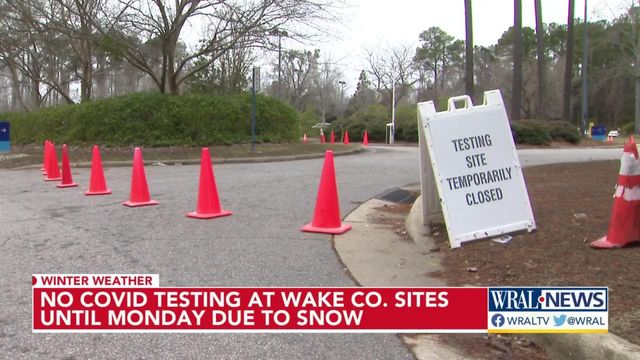 Winter storm shutters Triangle-area COVID testing sites 