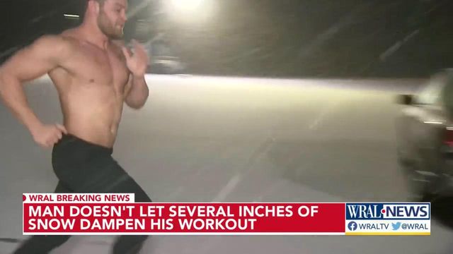 Sampson Co. man doesn't let several inches of snow interrupt workout 