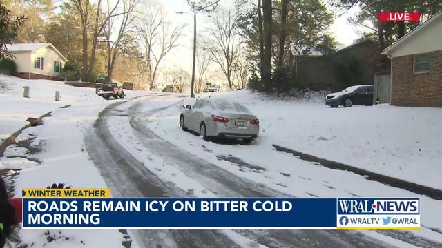 Some roads remain covered in ice days after winter storm