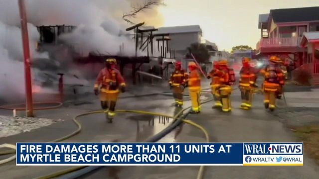 Fire damages over 10 units at Mrytle Beach campground 
