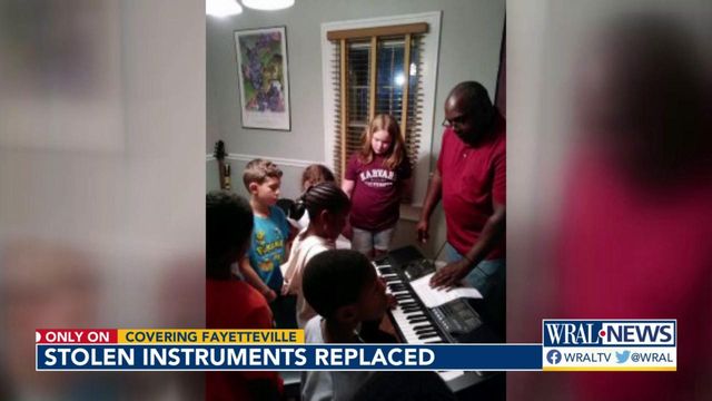 Businessman steps up to replace instruments stolen from arts program 
