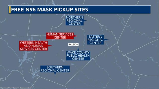 Free N95 masks available for all Wake County residents