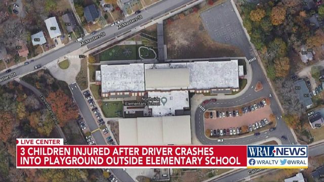 3 children hurt after driver crashes into playground 