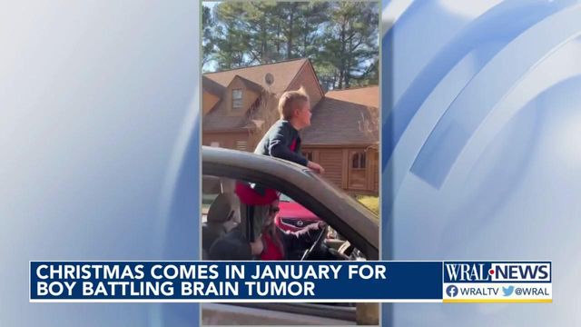 Raleigh neighbors give 6-year-old battling brain tumor a Christmas celebration to remember 