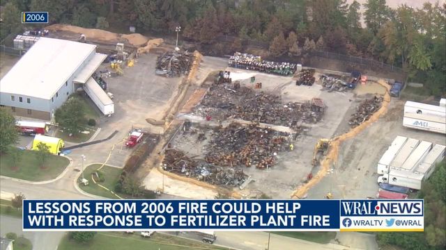 Winston-Salem fertilizer plant fire brings back memories of 2006 Apex fire 