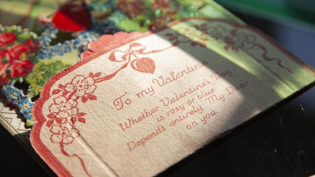Sliwka has collected over a thousand Valentine's Day cards ranging from bright and hopeful themes to cruel and infamous themes. “They just make me happy. I like looking at them. Just these everyday beautiful paper objects.” Photo by Carmen Chamblee.