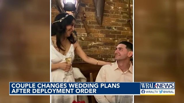 Couple changes wedding plans after Fort Bragg deployment order