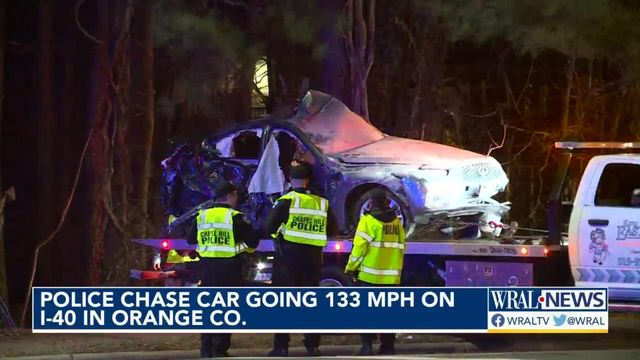Two thrown from car after chase reaches speeds of 135 mph