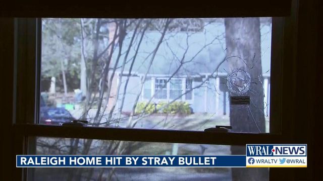 Raleigh home hit by stray bullet