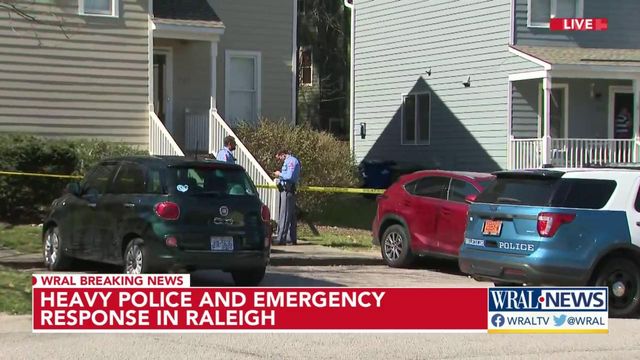 Heavy police presence outside east Raleigh home
