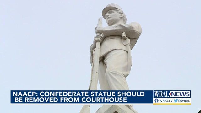 NAACP says Confederate statue should be removed from public courthouse