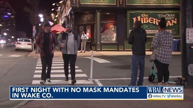 Wake County sees first night with no mask mandates 