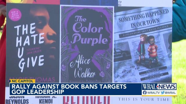 Rally against banned books targets GOP leadership