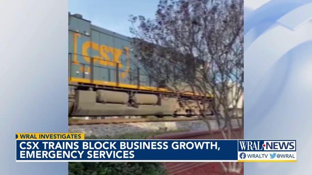CSX trains block business growth, emergency services