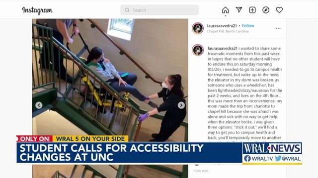 UNC student with disability stranded in dorm more than 36 hours 