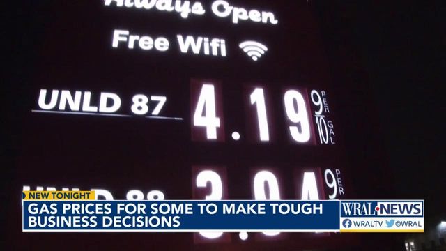 Skyrocketing gas prices causing some to make tough business decisions