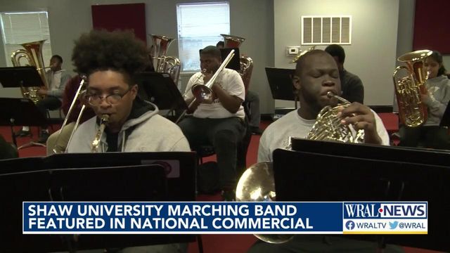 Shaw university marching band featured in national commercial 