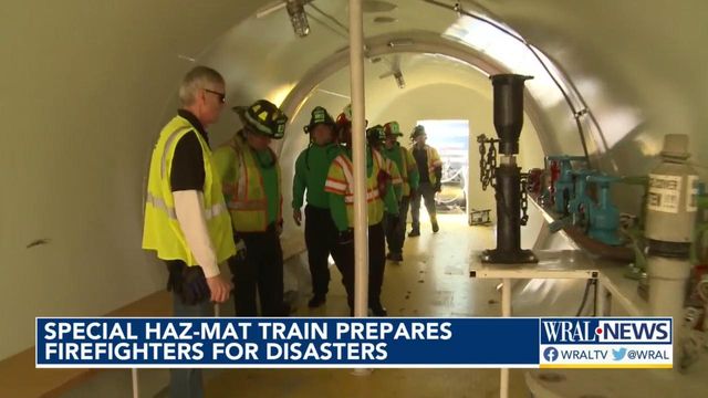 Special hazmat train prepares Raleigh firefighters for disasters 