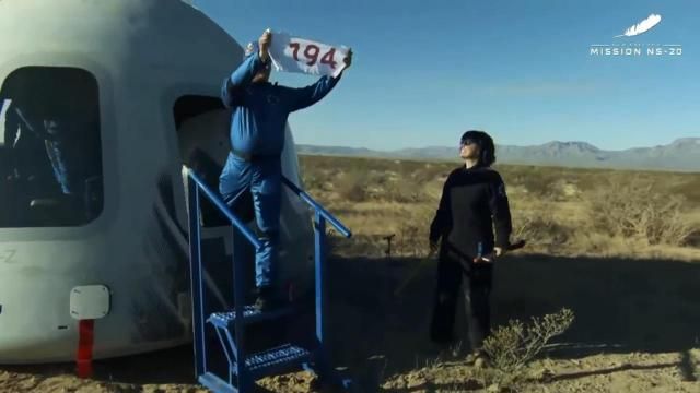 Jim Kitchen celebrates safe landing