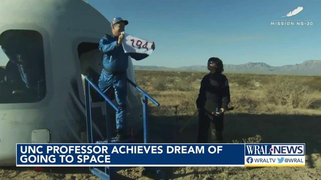 UNC professor revels in Blue Origin flight as lifelong dream comes true