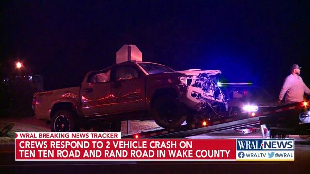 2 vehicles involved in bad crash overnight in Raleigh