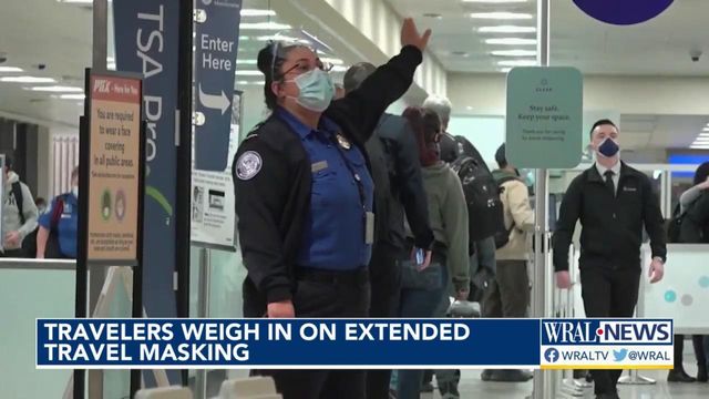 Travelers at RDU react to extension of mask mandate 