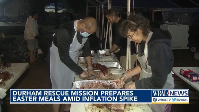 Durham Rescue Mission steps up to make sure families have a meal this Easter