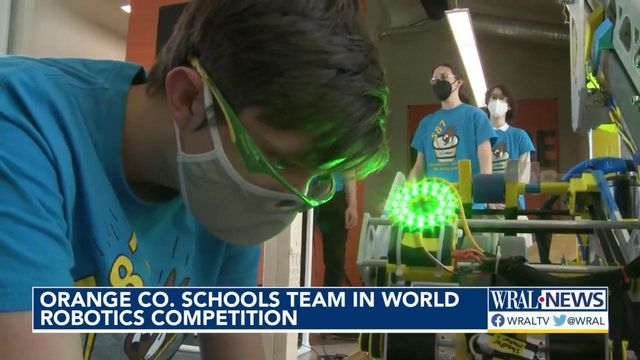 Orange County Schools team in world robotics competition