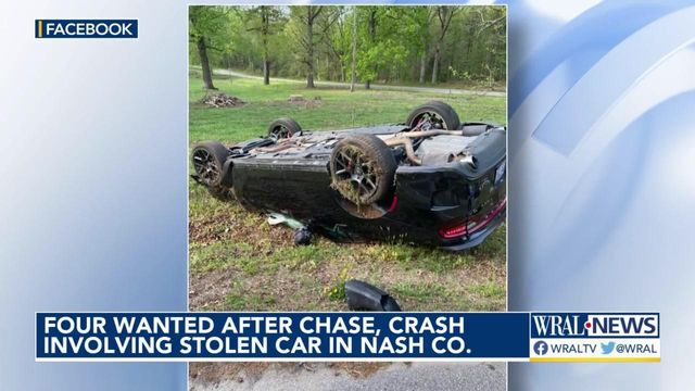 Chase, crash leads to manhunt in Nash County 