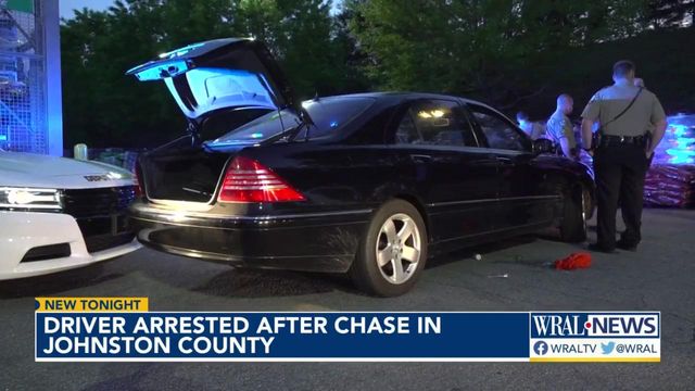 Driver arrested after chase in Johnston County