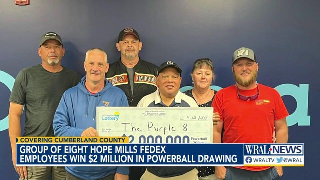 Group of eight FedEx employees win $2 million in Powerball drawing