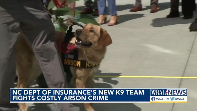 NC Dept. of Insurance's new K9 team fights costly arson crime