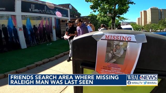 Friends search downtown Raleigh for missing bouncer 