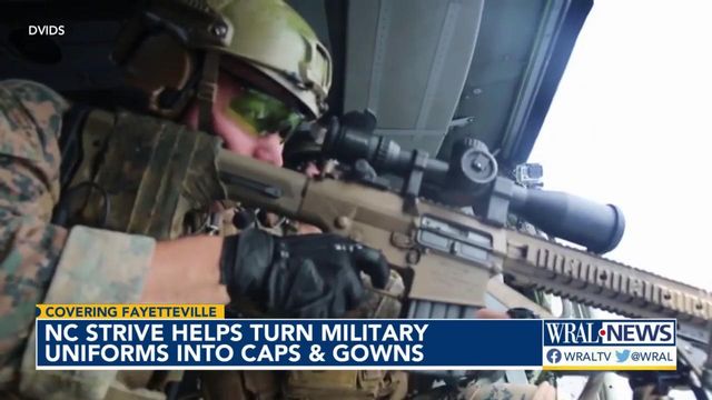 NC Strive program helps turn military uniforms into caps & gowns 