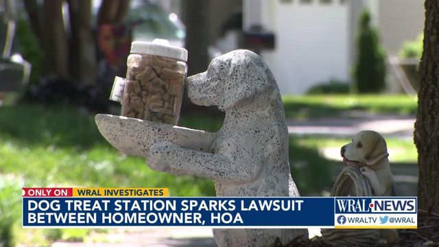 Dog treat station sparks lawsuit between Raleigh homeowner, HOA
