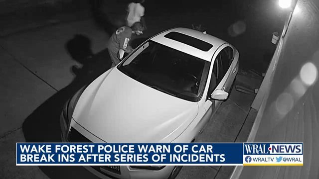 Wake Forest police warn of car break-ins after series of incidents 