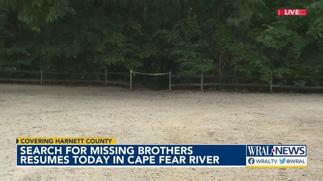 Search for missing brother resumes in Cape Fear River