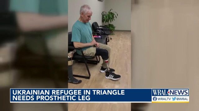 Ukrainian refugee living in the Triangle needs new prosthetic leg