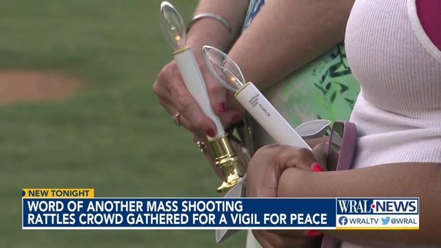 As crowd gathered for vigil to honor gun violence victims, they received word of another mass shooting