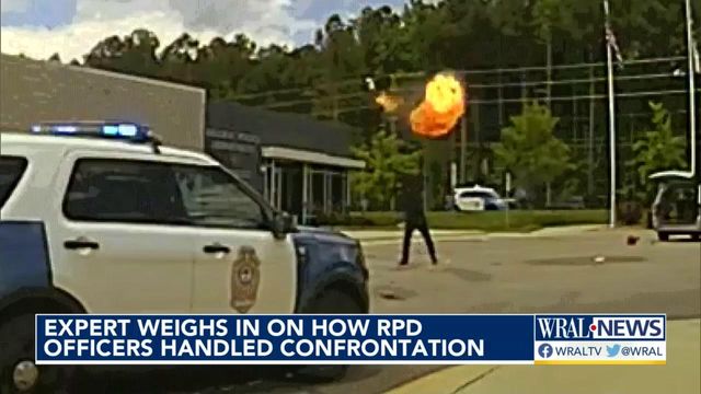 Expert weighs in on how RPD officers handled confrontation with man throwing Molotov cocktails 